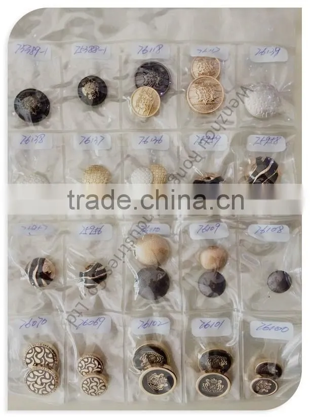 Factory wholesale metal shank buttons for coat