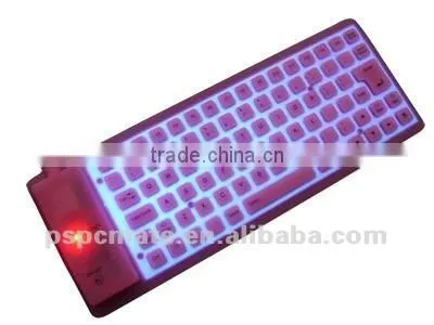 PC USB silicon Keyboard with LED Letter illuminated