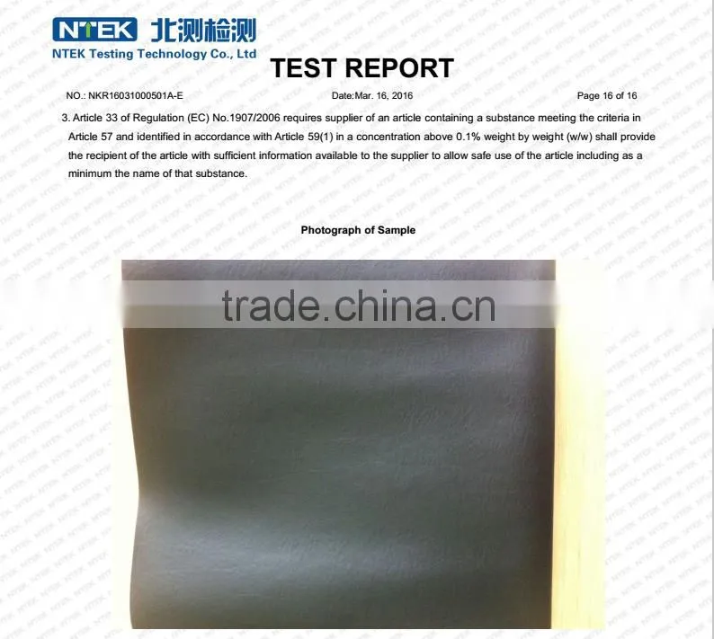 Washable pvc leather fabric for packaging and craft