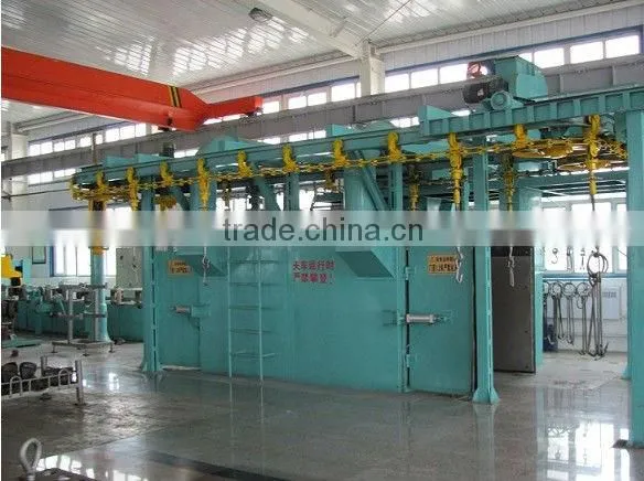 Overhead Hanging Chain Type Alloy Wheels Shot Blasting Machine
