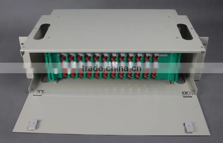 Best Fiber Optic Distribution Frame ODF With Adaptor For 12,24,48,72,96,144 Cores