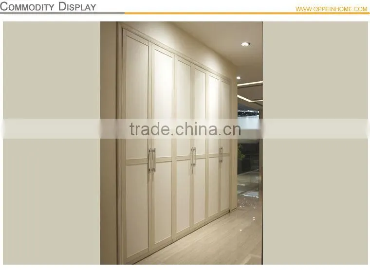 Guangzhou Bedroom Furniture PVC and Melamine 6 Swing Door Wardrobe