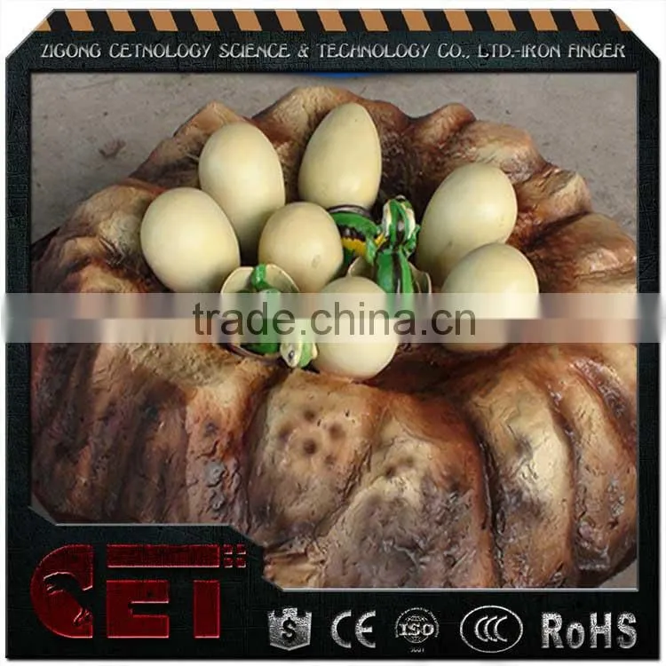 Wild Park 3D Amusement Fiberglass Dinosaur Growing Eggs