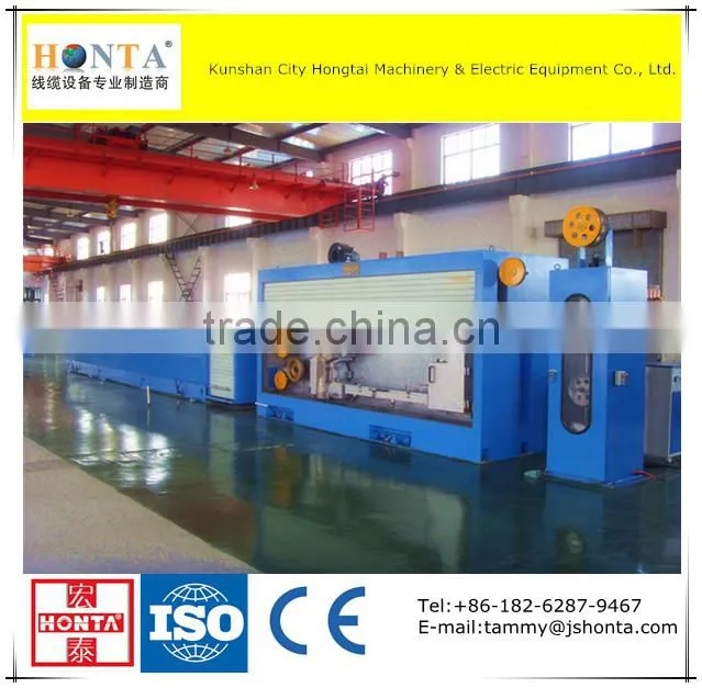Aluminum Rod Breakdown Machine With Annealer, Wire and Cable Making Equipment