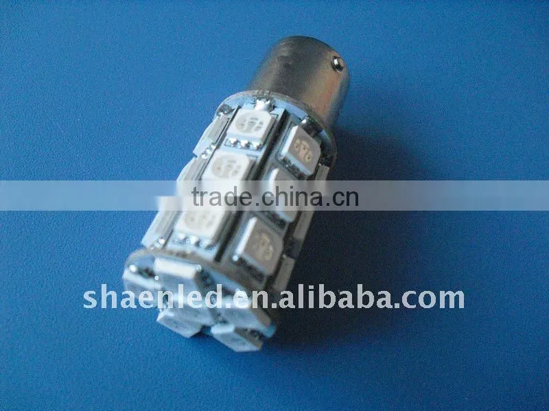 lowwest price S25/ba15d 5050 27SMD universal stop light car led turn light