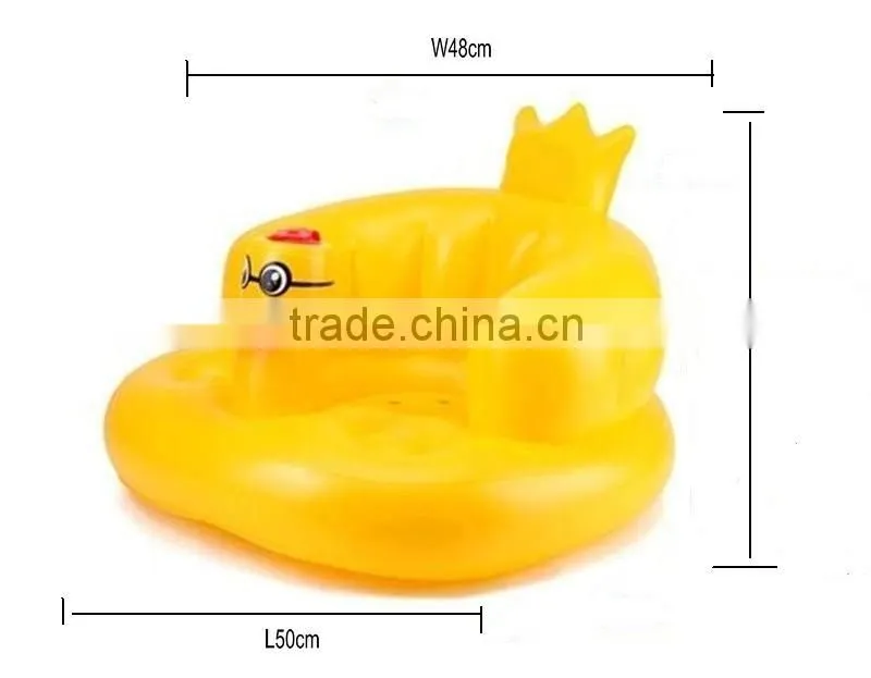 High quality safety baby Inflatable bath chair PVC inflatable baby sofa