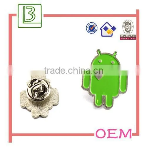 custom metal crytal heart shaped pin badges