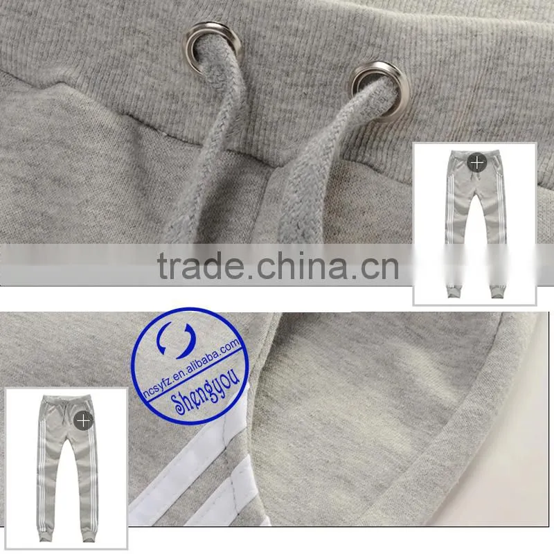2015 custom new arrival fashion cotton men plain jogger pants