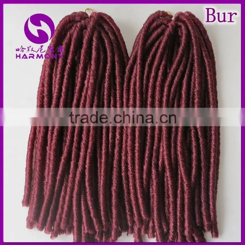 ( Purple Color ) HARMONY 18inch 110grams Synthetic dread locks crochet twist hair extensions dreadlocks weave