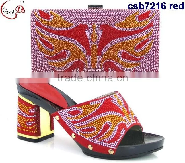 CSB7216 New design for women shopping cheap italian shoes matching bags