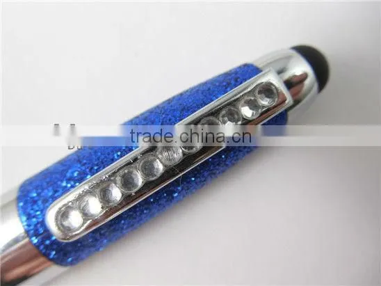 Beautiful PU Leather Twist Metal Small Stylus Pens For Touch Screens