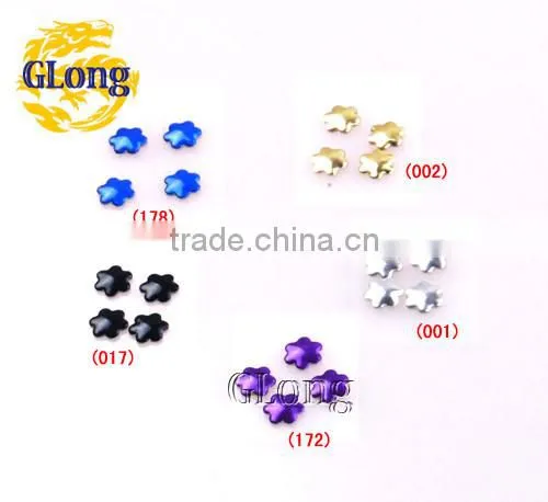 5mm Hot Fix Iron-on Nailhead Plum Blossom Aluminum DIY For Nail Art Bag Shoes Case Garment #GT098-5P(Mix-s)
