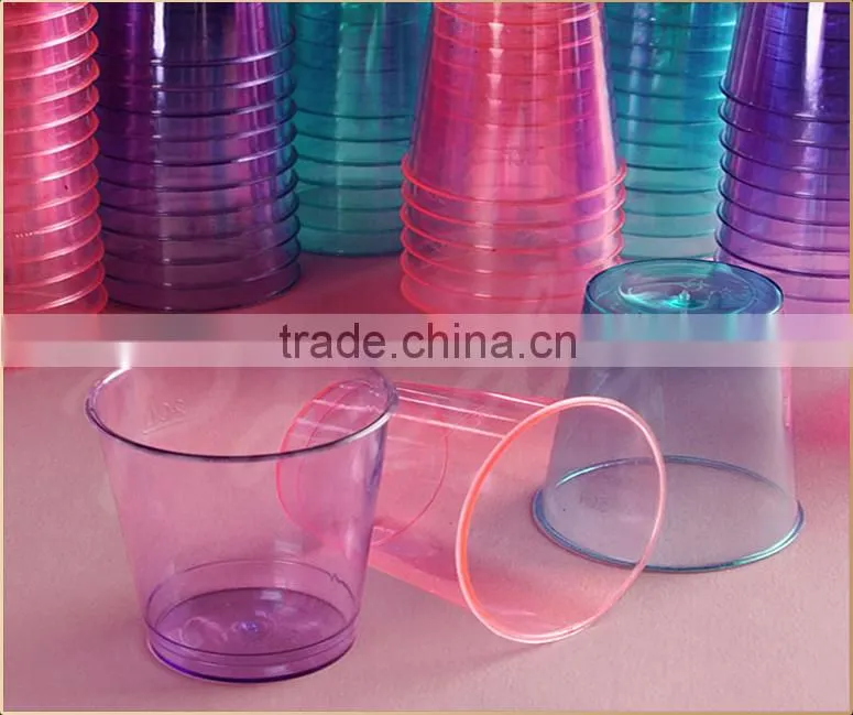 Test drink 1oz neon plastic disposable shot glasses drinking cup