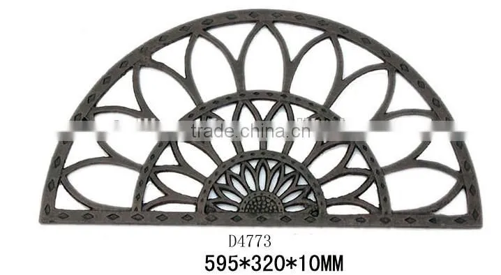 half-round cast iron metal doormat