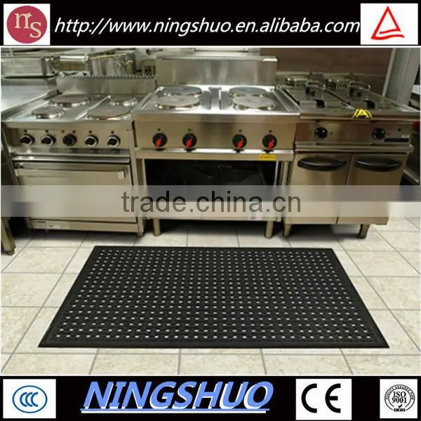 Industry wholesale of safety non slip kitchen rubber anti fatigue mat with hole