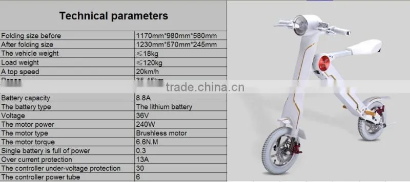 240w 36V electric power CE certified high quality et scooter