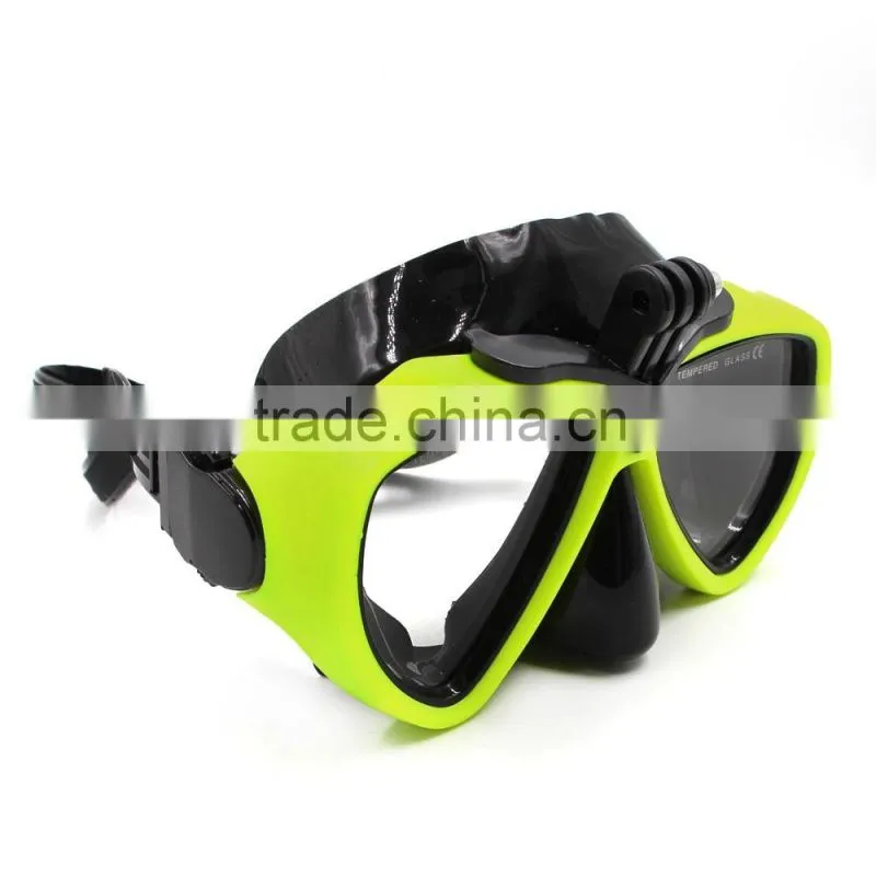 Silicone Diving Glass Mask with Detachable Screw Mount Diving Mask for Sports Camera Go Pro Hero3/3+/4