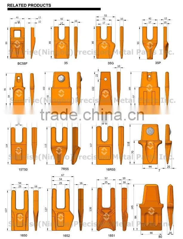 211 Pengo Replacement Wear Parts Forged Teeth Dirt Gage Tooth for Augers