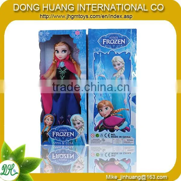 2014 educational girl fashion snow queen frozen elsa doll elsa toys