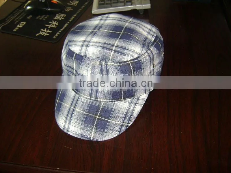 tartan plaids golf cap with printed logo