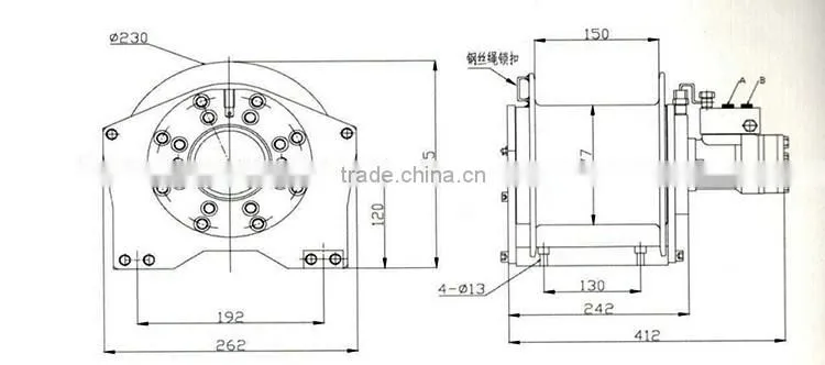 Factory price YS 0.8t horizontal vertical pull hydraulic portable winch winch