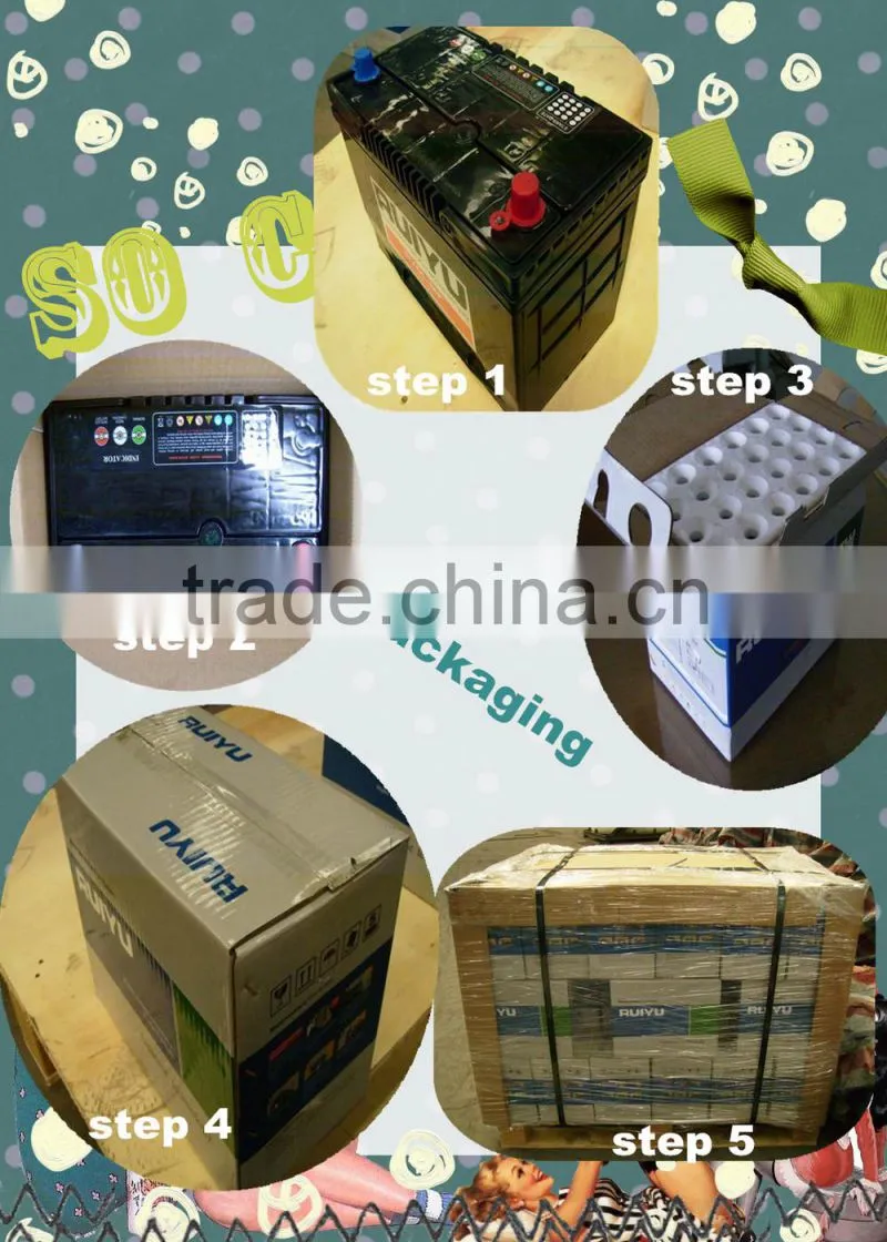 Korea quality 55D23R 12v for starting ac delco battery