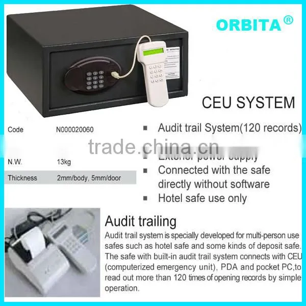 Mini hotel room safe deposit box, portable safe box, fireproof safe deposit box