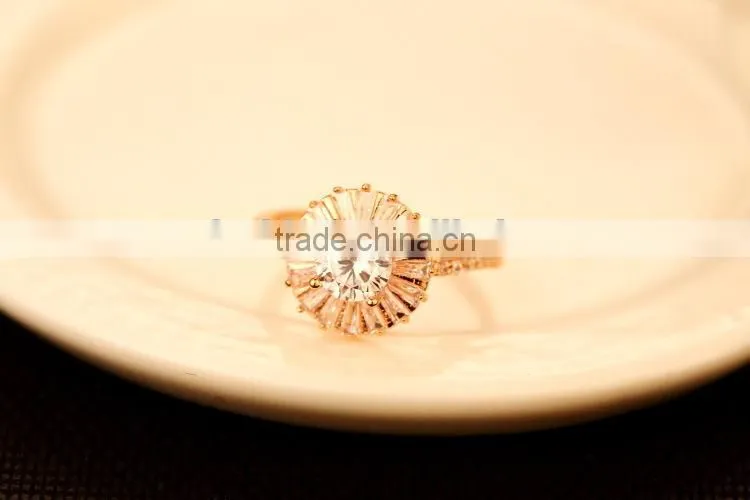 high quality single zircon stone ring, large stone rings