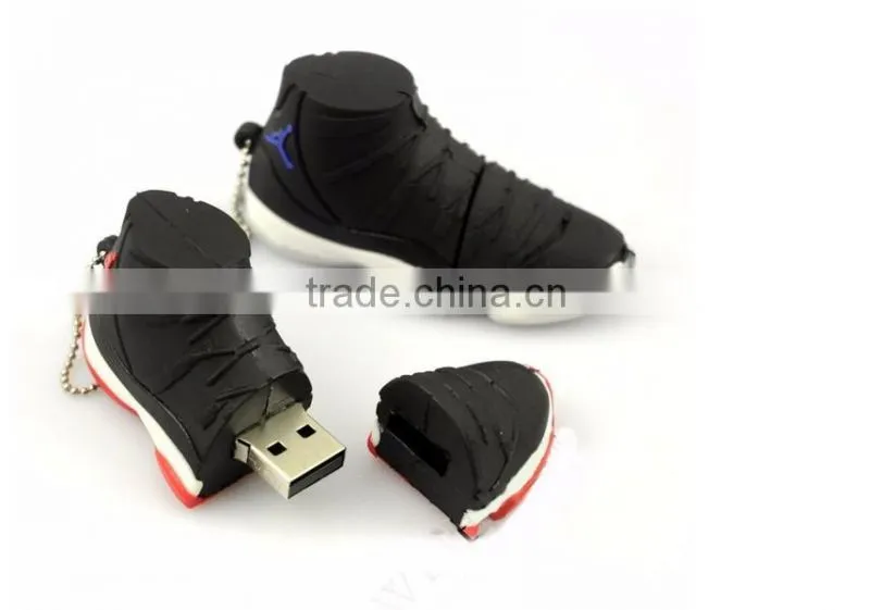 free sample silicone sneakers shoes usb flash drive, NBA star shoes shape U disk new products 2016