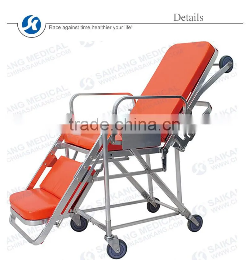 SKB039(E)-1 Stainless steel heavy duty ambulance stretcher trolley