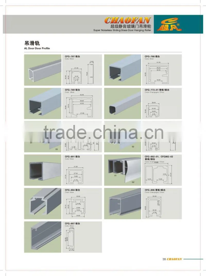 aluminum roller tracks