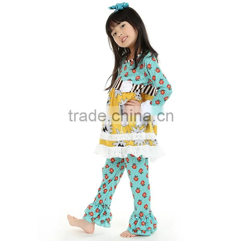2016 kaiya fall long sleeve top dress 2 piece baby boutique clothing