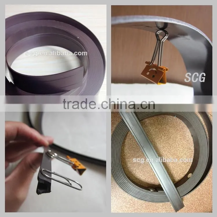 Custom magnet strips for bathroom door