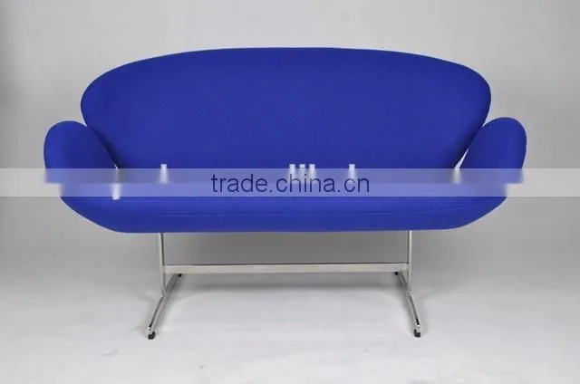 Living room sofa furniture cashmere two seat swan sofa