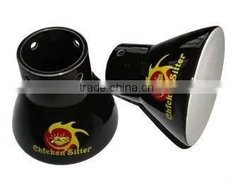 Holland Clay charcoal egg bbq grill with brown iron table