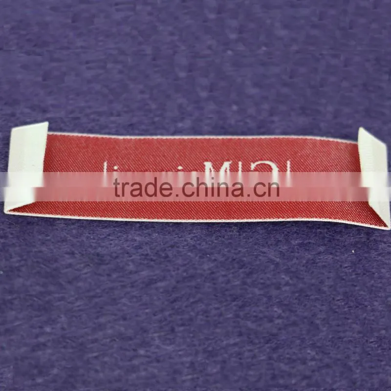 Fabric Woven Printed Clothing Label, 100% Polyester Satin Nylon Garment Care Label, Woven Garment Label