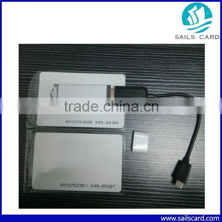 Black Contactless Smart IC Card Reader/Writer with USB Cable
