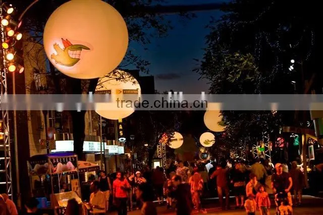 Inflatable hanging stage decorating led light hanging balloon for sale YK-112