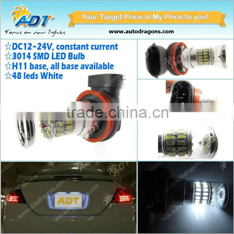H11 3014 LED projector Fog Light Lamp bulb HeadLight 48 SMD bright White