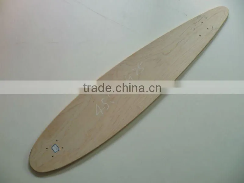 Chinese maple long skateboard deck