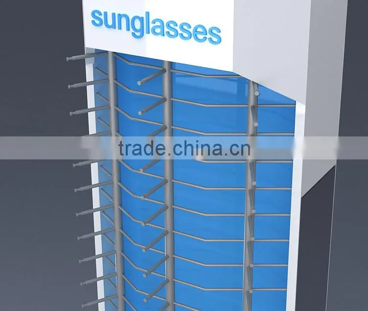 metal sunglasses display rack with wheels