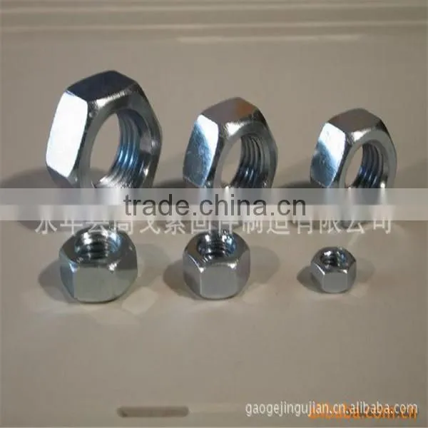Fastener Galvanized Hex Nut DIN GB Standard