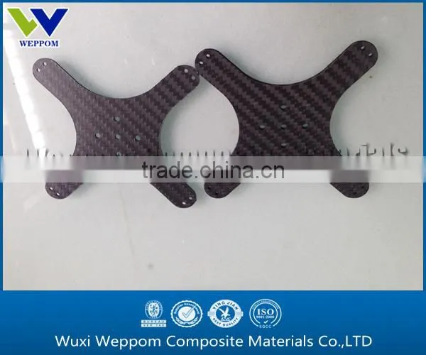 CNC cutting carbon fiber parts for RC helicopter