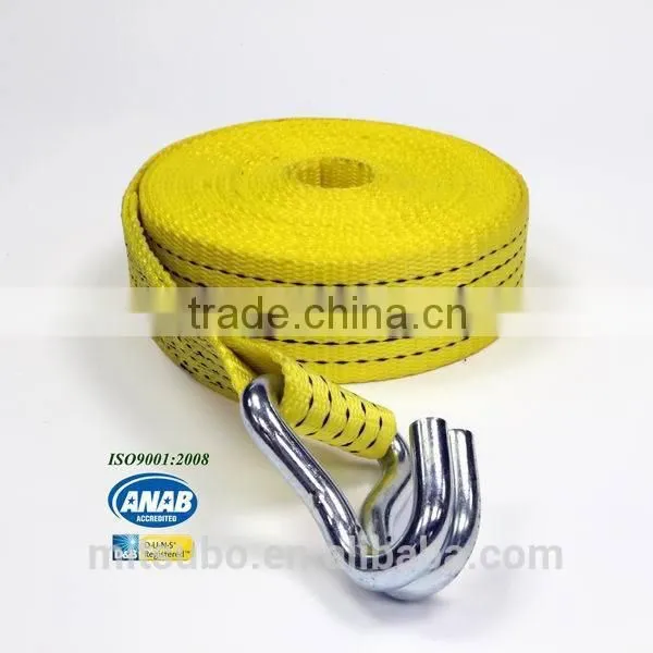 2" A.B.S. System Rope Ratchet Tie Down Straps with Double J Hook