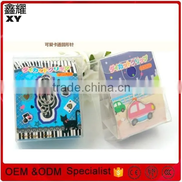 Golden color book shape paper metal clip for school