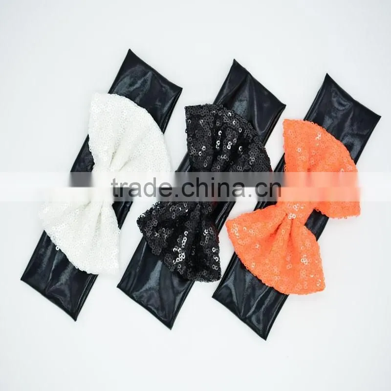 2016 New Arrival Sequin Bowknot Cotton knot headband, Festival Wedding Floral Garland Hair Band Headwear accessories