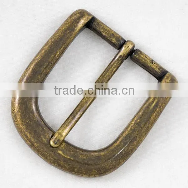 35mm polish press tooth metal South America vintage antique brass belt buckle