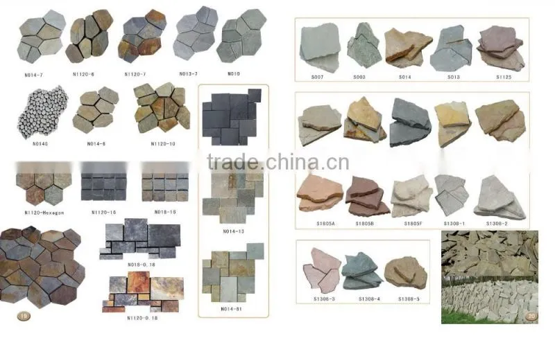 Exterior wall slate tile culture stone slate tray