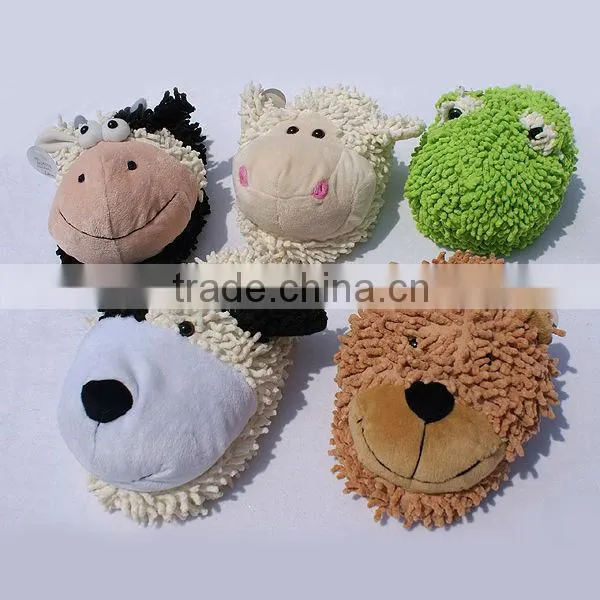 Fluffy animal slippers