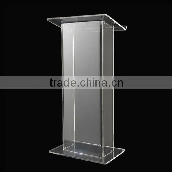 Modern design clear acrylic podium pulpit lectern with cheap price and high quality